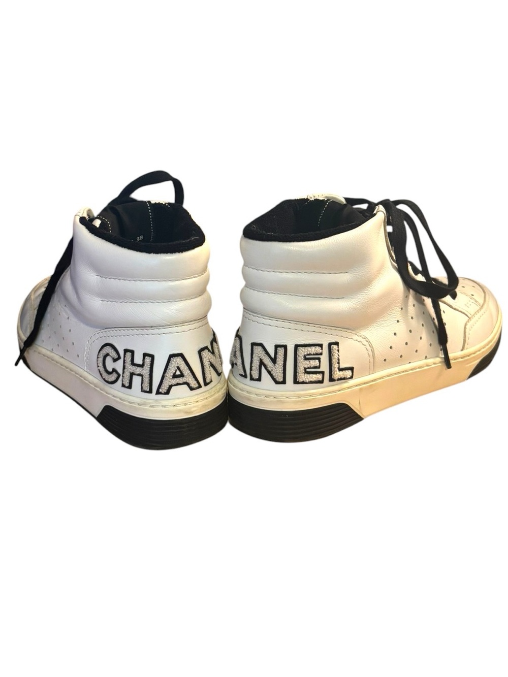 Chanel Logo High Top Sneakers - Picture 5 of 10